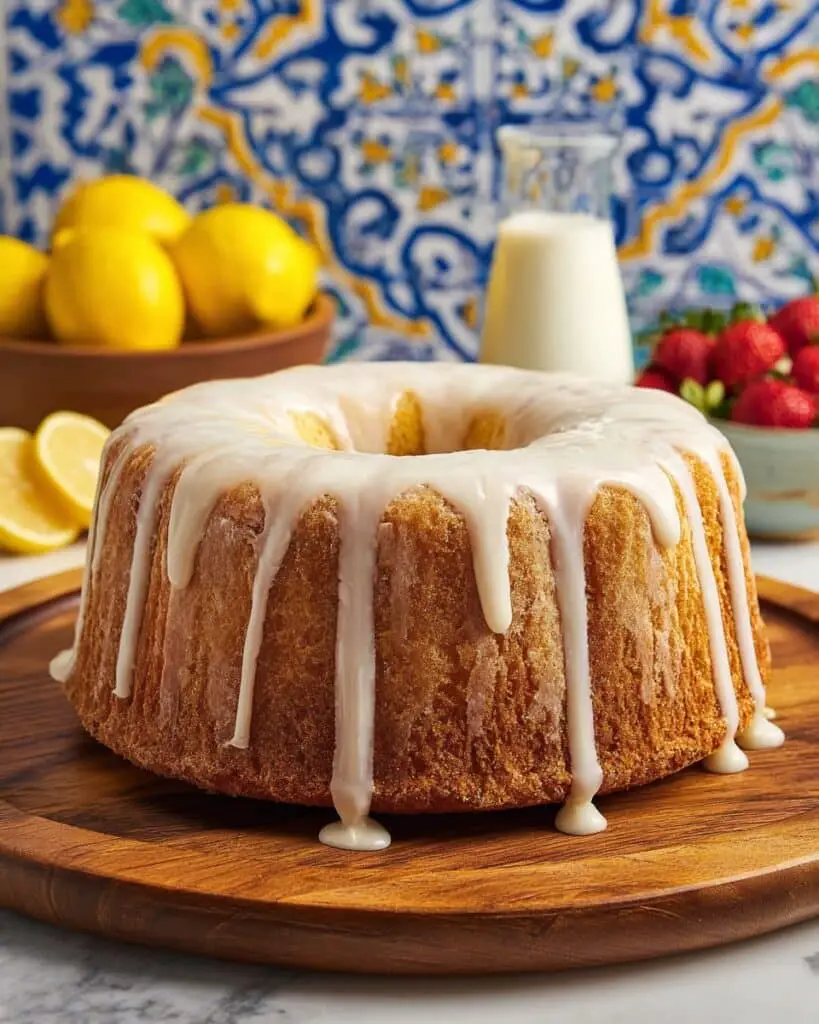 Lemon Chiffon Cake with Lemon Glaze Recipe