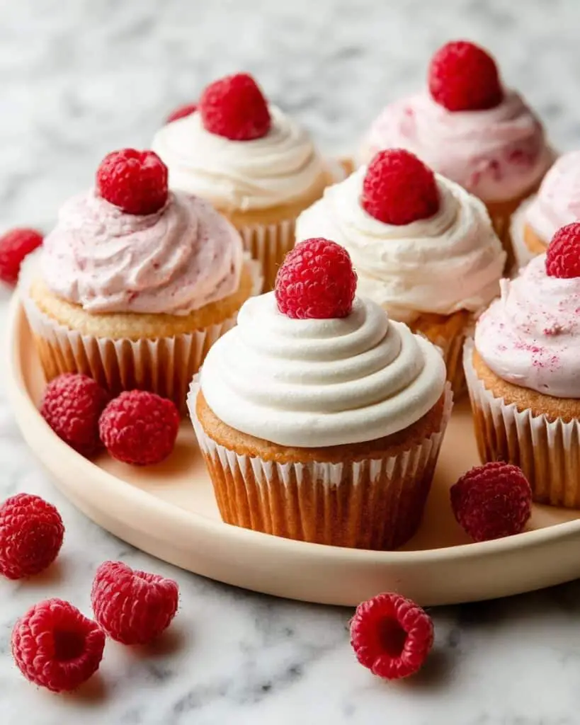 White Chocolate Raspberry Cupcakes Recipe