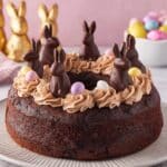Chocolate Easter Bundt Cake with Chocolate Whipped Cream and Festive Decorations Recipe