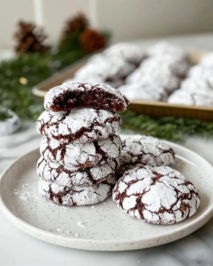 Chocolate Brownie Crinkle Cookies Recipe