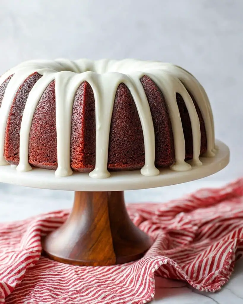Red Velvet Cheesecake Swirl Bundt Cake Recipe