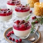 Cranberry Panna Cotta with Cranberry Coulis Recipe