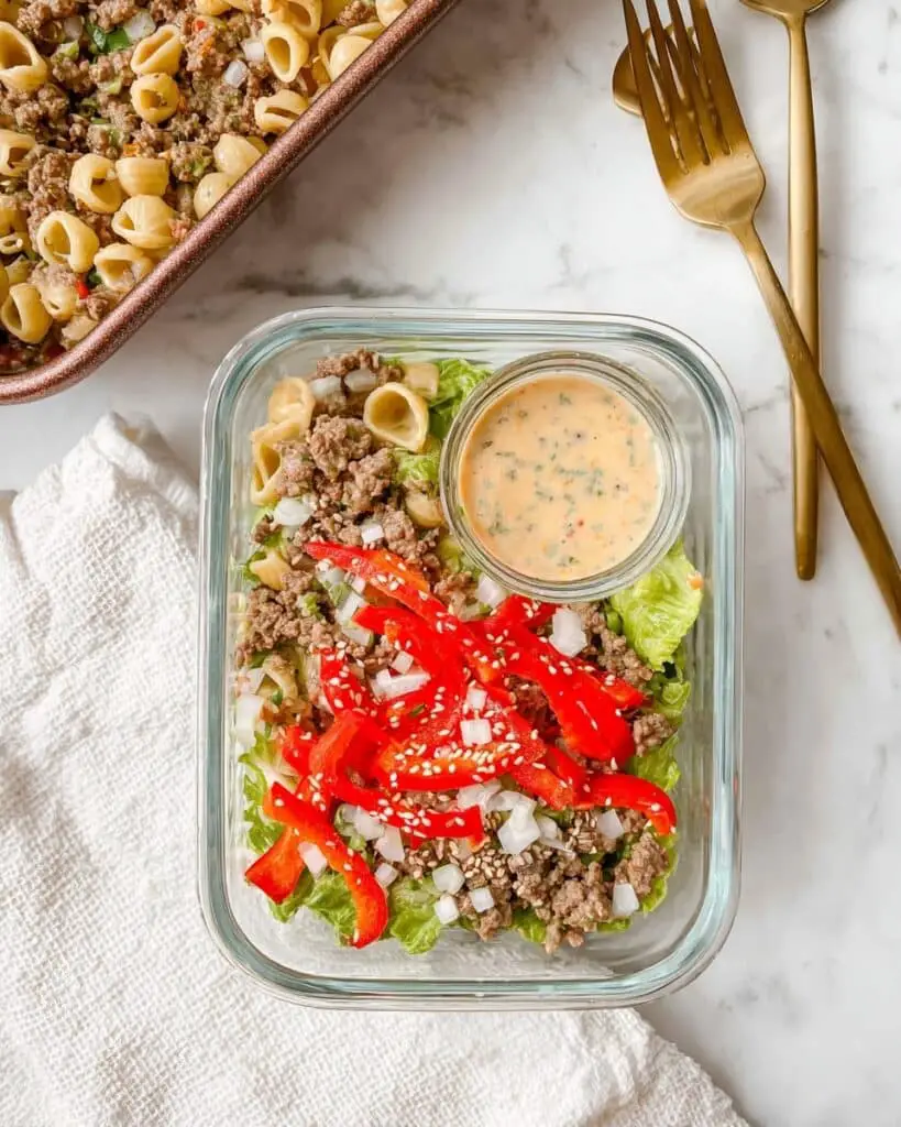 High Protein Big Mac Pasta Recipe