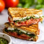 Best Caprese Sandwich with Basil Pesto (Panini) Recipe