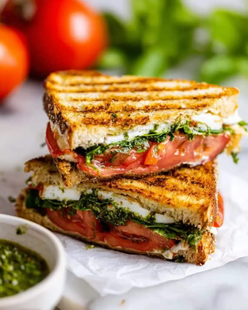 Best Caprese Sandwich with Basil Pesto (Panini) Recipe