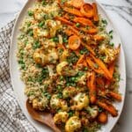 Roasted Carrot Cauliflower Quinoa Salad with Sunshine Dressing Recipe