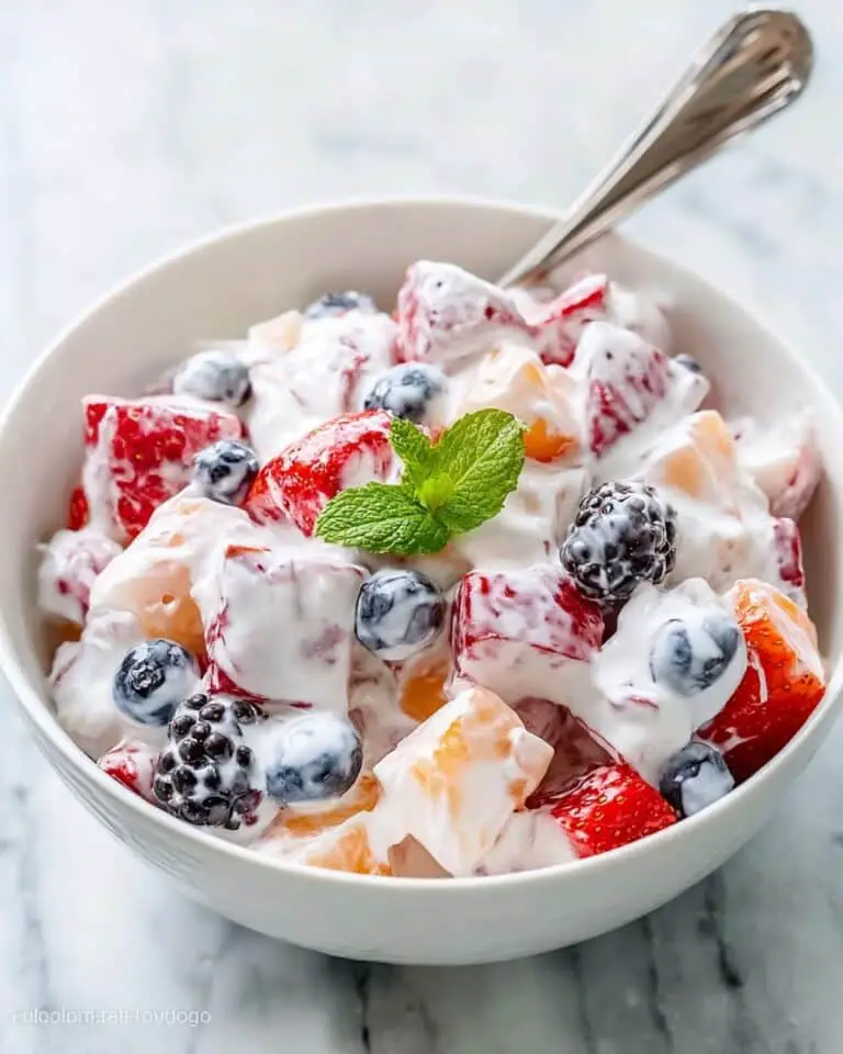 Creamy Mixed Fruit Salad with Sour Cream Recipe