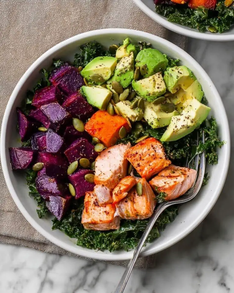 Healthy Kale Salad With Salmon Bites Recipe