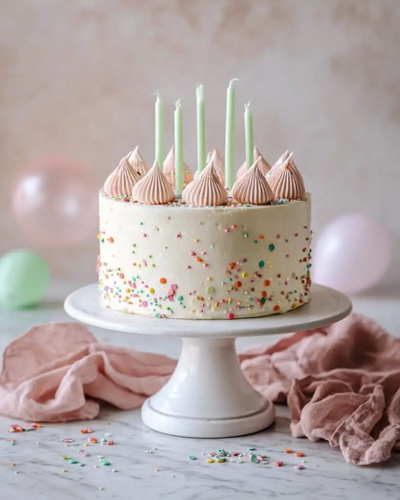 Mini Eggless Funfetti Cake for Two Recipe