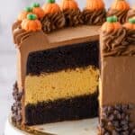 Chocolate Pumpkin Cheesecake Cake Recipe