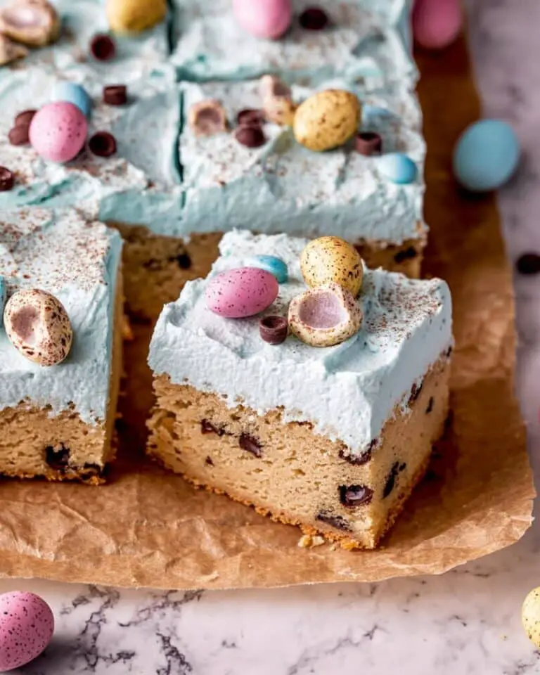Mini Egg Bars with Cream Cheese Frosting and Chocolate Cocoa Speckles Recipe