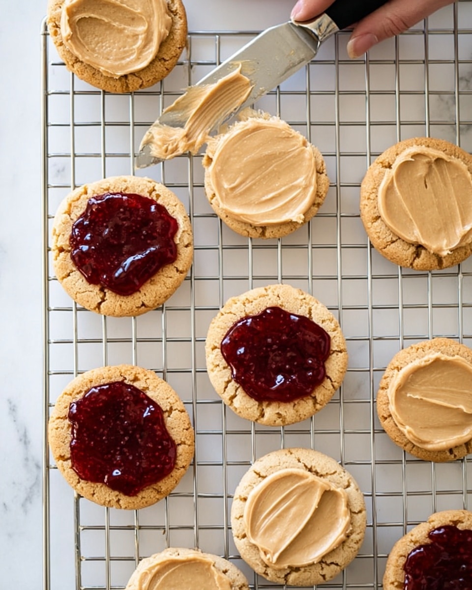 The image shows six white bowls and a white egg tray arranged on a white marbled surface. Starting from the top left, there is a bowl full of smooth, light brown peanut butter with a swirled texture. To the right, a smaller bowl contains soft, pale yellow cubes of butter. Below the butter, a larger bowl is filled with fine, white sugar that has a smooth surface. To the bottom right closely, another large bowl is heaped with fluffy, white powdered sugar with a slightly uneven top. On the left center, a white egg tray holds six brown eggs arranged in two rows of three. The bottom left has a small white bowl filled with dark red jam or jelly with a shiny and thick texture. The photo taken with an iphone --ar 4:5 --v 7