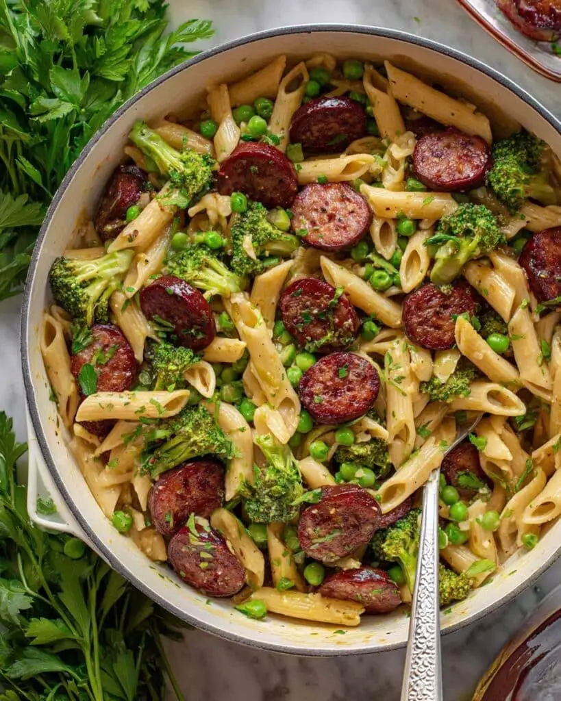 High-Protein Smoked Andouille Sausage Pasta Recipe