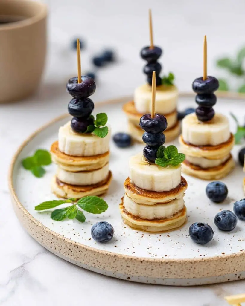 Mini Lemon-Blueberry Pancake Skewers Recipe