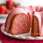 Strawberry Pound Cake with Strawberry Reduction Icing Recipe