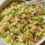 Chinese Chicken Salad with Crispy Rice Noodles and Sesame Almond Dressing Recipe