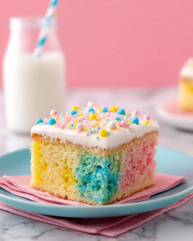 Easy Easter Cake with Swirled Center and Pastel Frosting Recipe