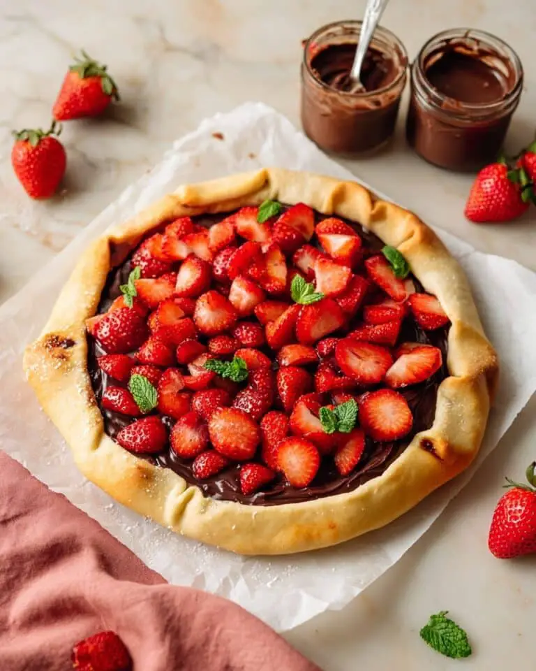 Strawberry Nutella Chocolate Pizza with Stuffed Crust Recipe