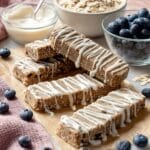 Blueberry Protein Bars (No-Bake, Gluten-Free) Recipe