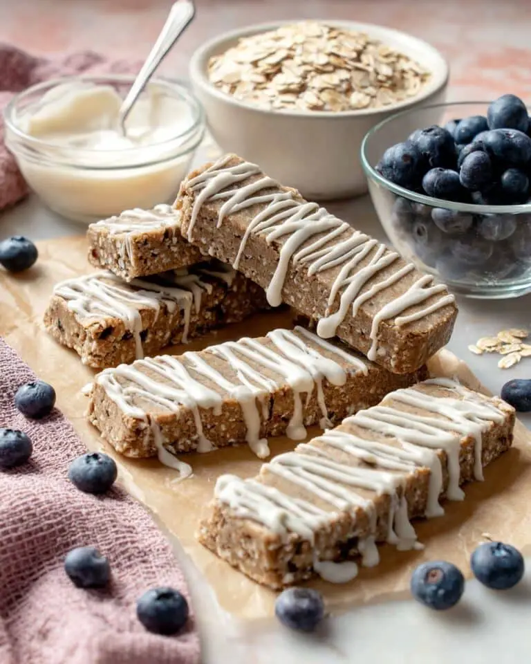 Blueberry Protein Bars (No-Bake, Gluten-Free) Recipe