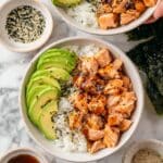 Teriyaki Salmon and Avocado Rice Bowls Recipe
