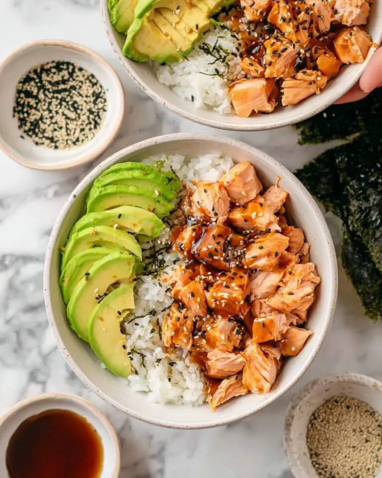 Teriyaki Salmon and Avocado Rice Bowls Recipe