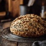 High Altitude No Knead Seeded Bread Recipe