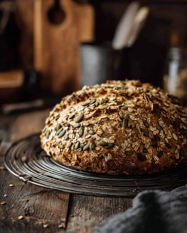 High Altitude No Knead Seeded Bread Recipe