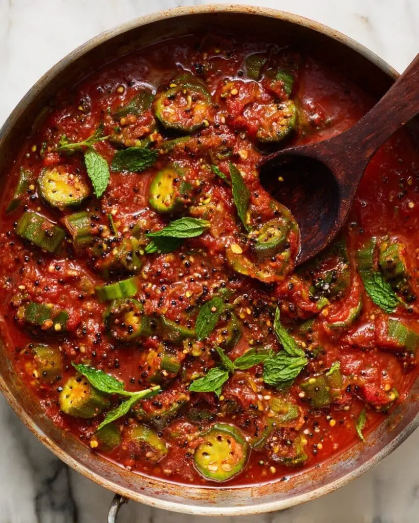 Southern Stewed Okra and Tomatoes Recipe