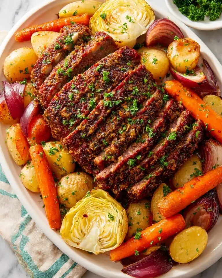 Baked Corned Beef and Cabbage with Roasted Vegetables Recipe