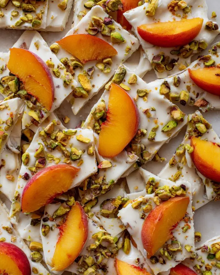 Peaches & Cream Yogurt Bark Recipe