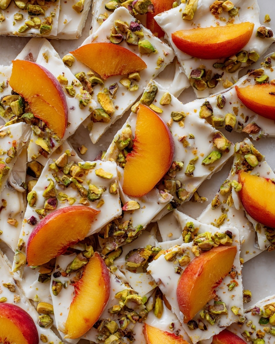 Peaches & Cream Yogurt Bark Recipe