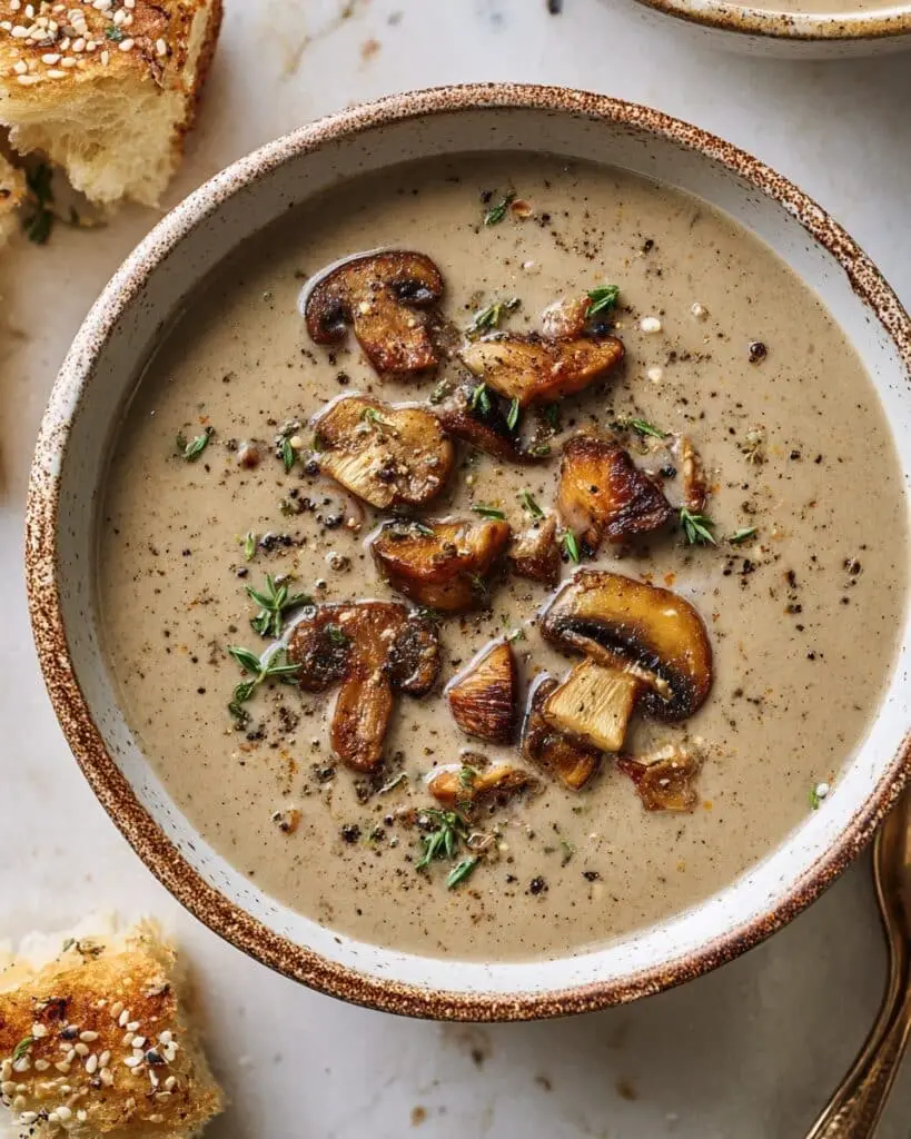 Cream of Mushroom Soup with Coconut Milk and Optional Porcini Recipe