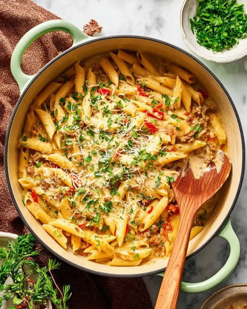 Creamy Sausage and Pepper Pasta (One-Pot) Recipe