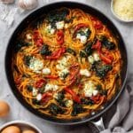 Baked Spaghetti Frittata with Veggies Recipe