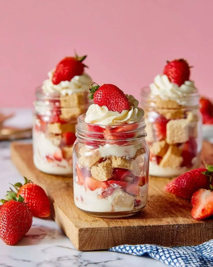 Strawberry Shortcake Cottage Cheesecake Jars Recipe