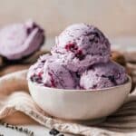 No Churn Lavender Blackberry Ice Cream Recipe