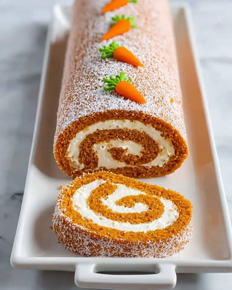 Carrot Roll Cake with Cream Cheese Filling Recipe