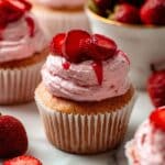 Fresh Strawberry Cupcakes with Strawberry Buttercream Recipe