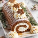 Gingerbread Cake Roll with Caramel and Cream Filling Recipe