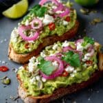 Avocado Toast with Pickled Shallots, Chili, Seeds, and Feta Recipe