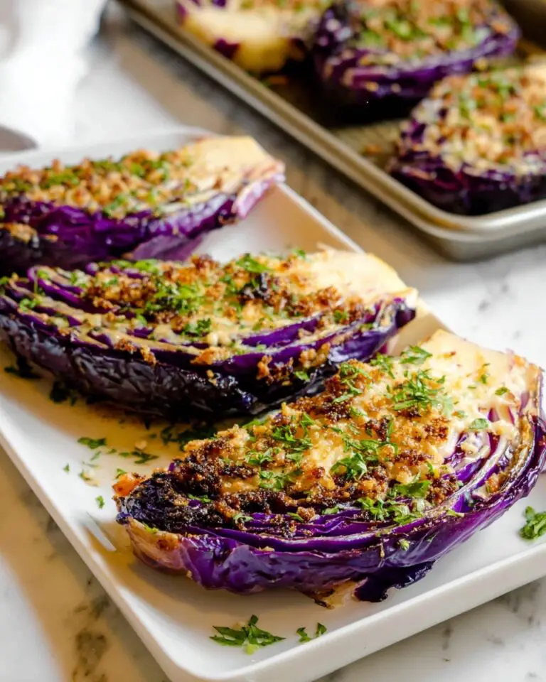 Cabbage Steaks with Garlic Parmesan Recipe