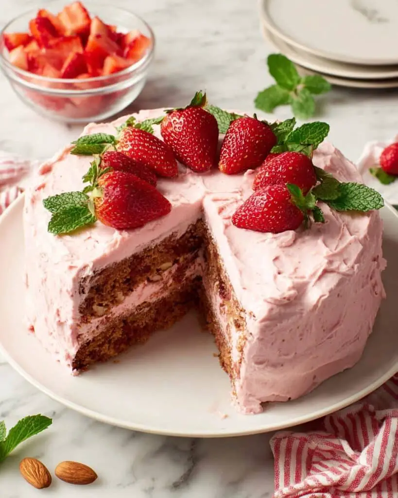 Gluten-Free Strawberry Cake with Cream Cheese Frosting Recipe