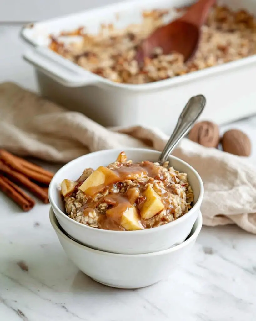Baked Apple Cinnamon Steel Cut Oats Recipe