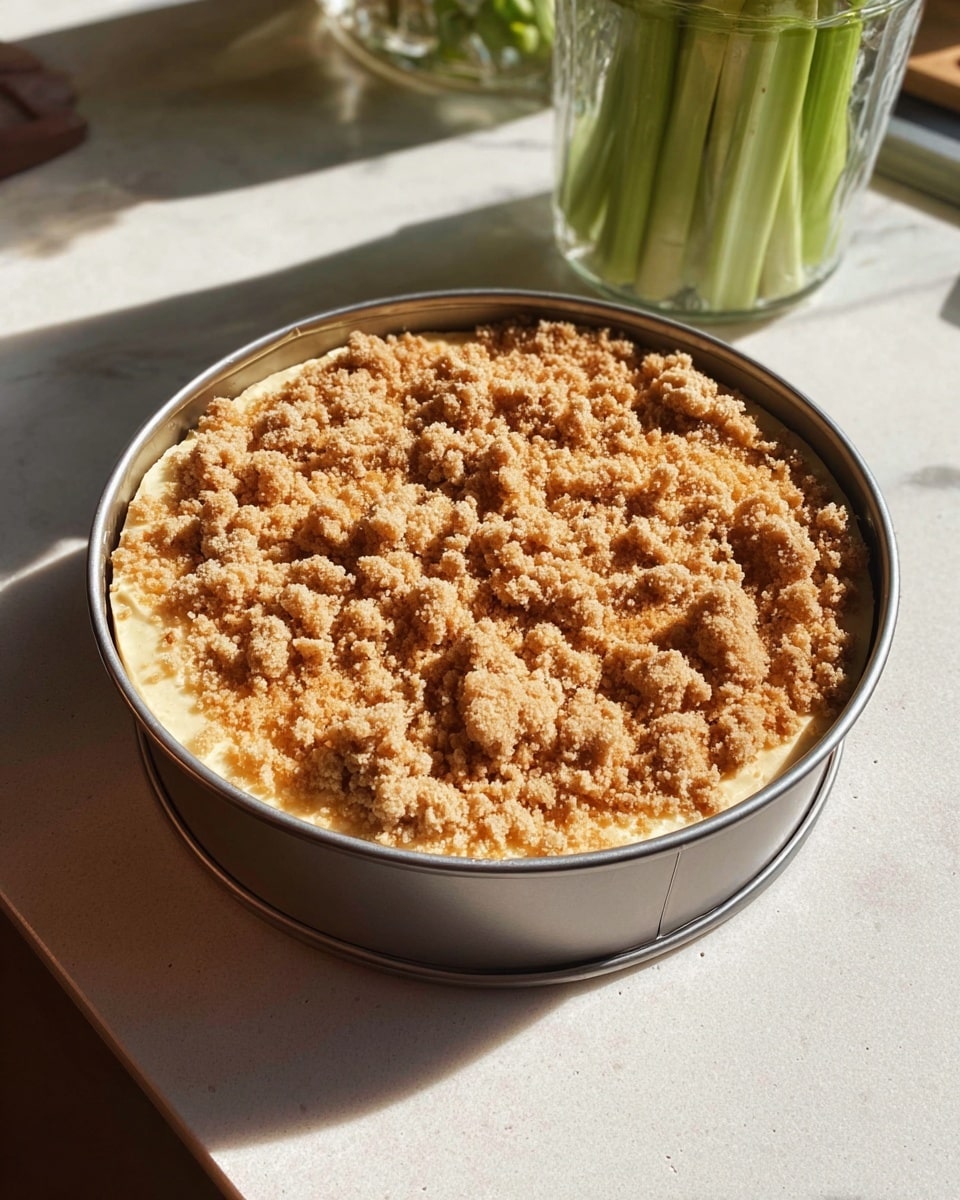 A clear glass bowl filled with a thick, smooth, pale cream sauce with a slightly shiny texture. A metal spoon is dipped into the sauce, stirring it gently, resting at the side of the bowl. The bowl is placed on a wooden checkered cutting board made of light and dark brown squares. Sunlight shines on the bowl, casting a soft shadow on the board. Photo taken with an iphone --ar 4:5 --v 7