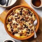 Classic Mexican Capirotada Bread Pudding with Molasses, Nuts, and Queso Fresco Recipe
