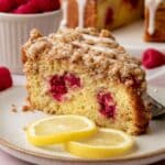 Almond Flour Lemon Raspberry Cake with Crumb Topping Recipe