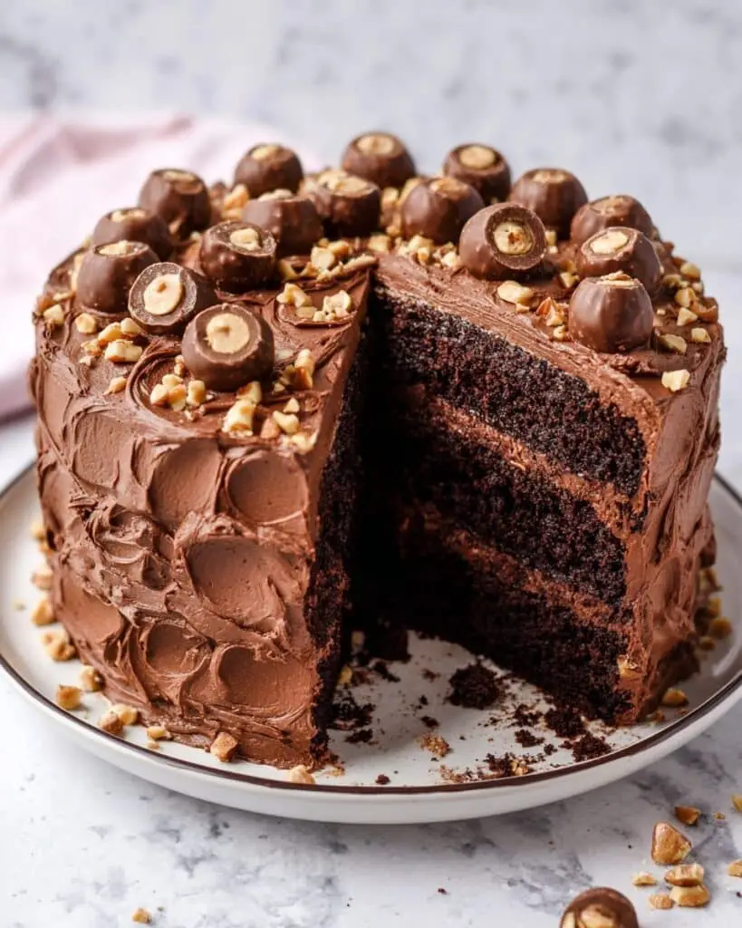 Chocolate Nutella Ferrero Rocher Cake Recipe