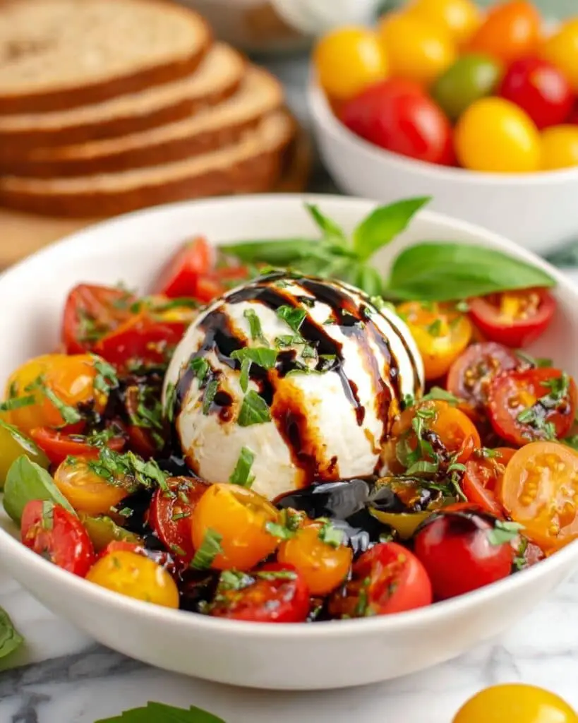 Roasted Cherry Tomato and Mozzarella Appetizer Recipe