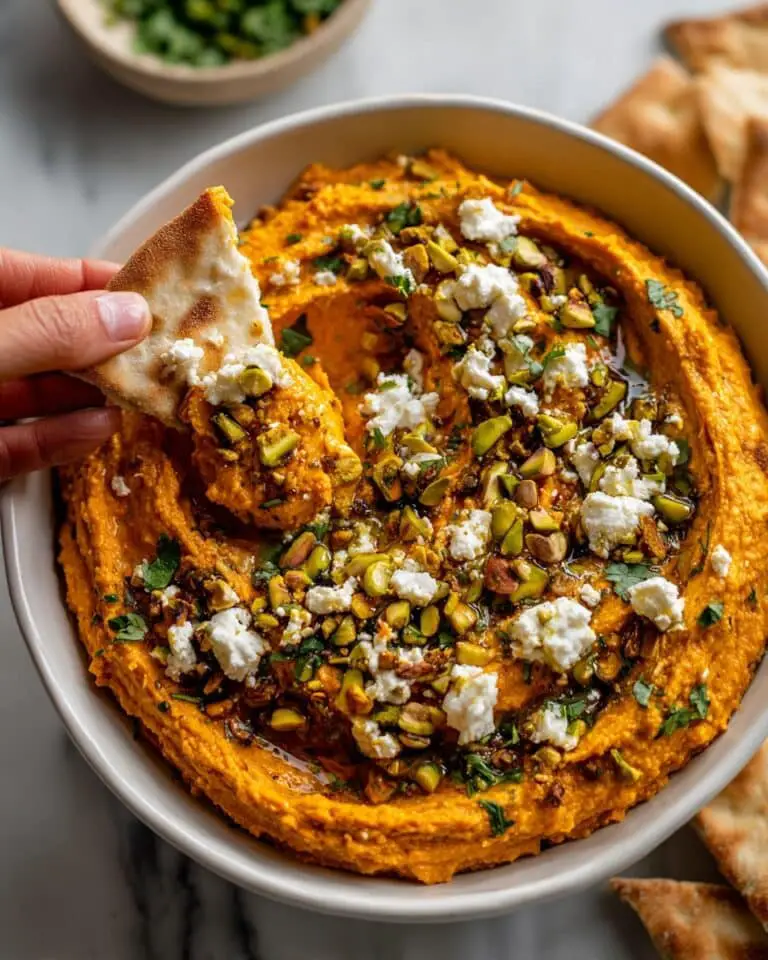 Roasted Garlic Tahini Carrot Dip Recipe